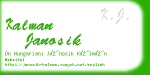 kalman janosik business card